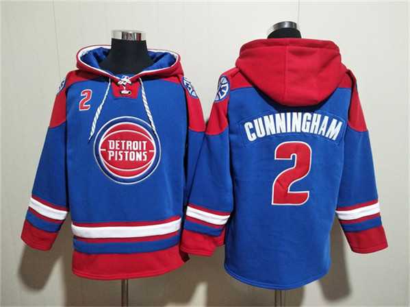 Men's Detroit Pistons #2 Cade Cunningham Blue Red Lace-Up Pullover Hoodie,We sell and wholesale Men's Detroit Pistons #2 Cade Cunningham Blue Red Lace-Up Pullover Hoodie on line form chian!